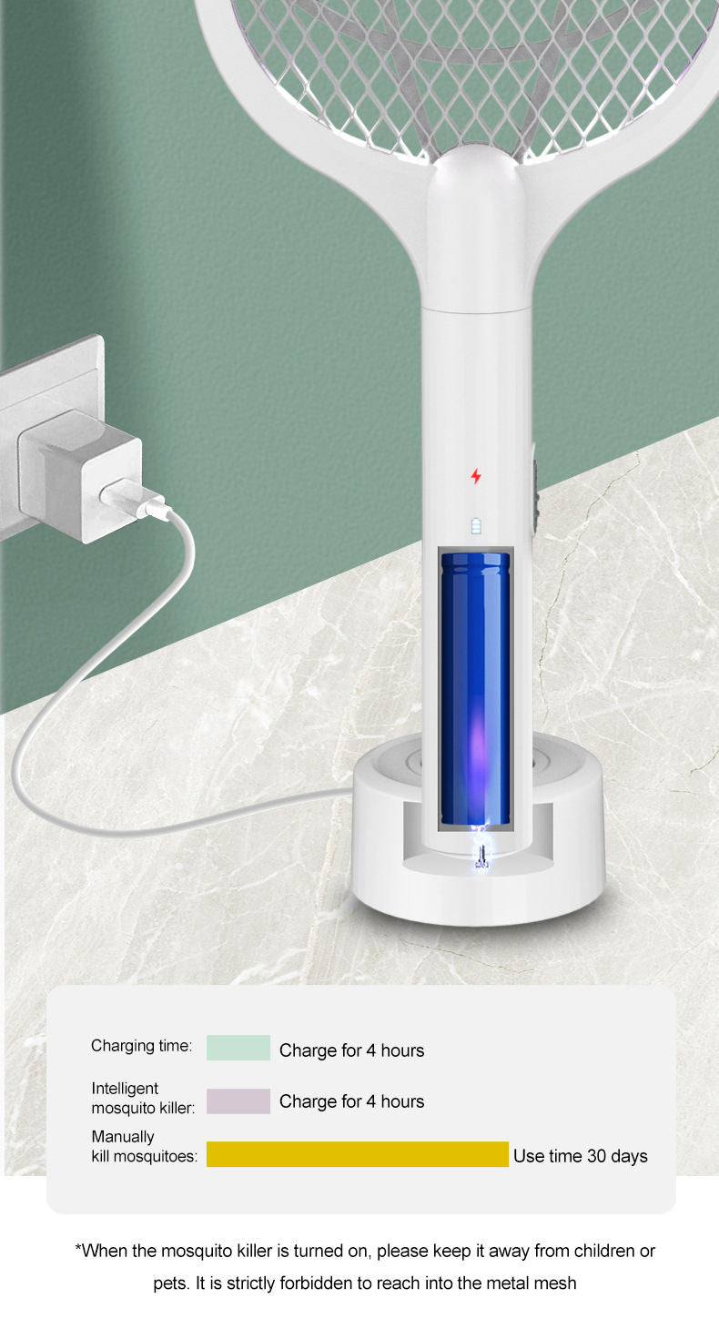 New Style Multifunctional Electric Mosquito Swatter Racket, Mosquito Control Racket, Kill Mosquitoes Racket