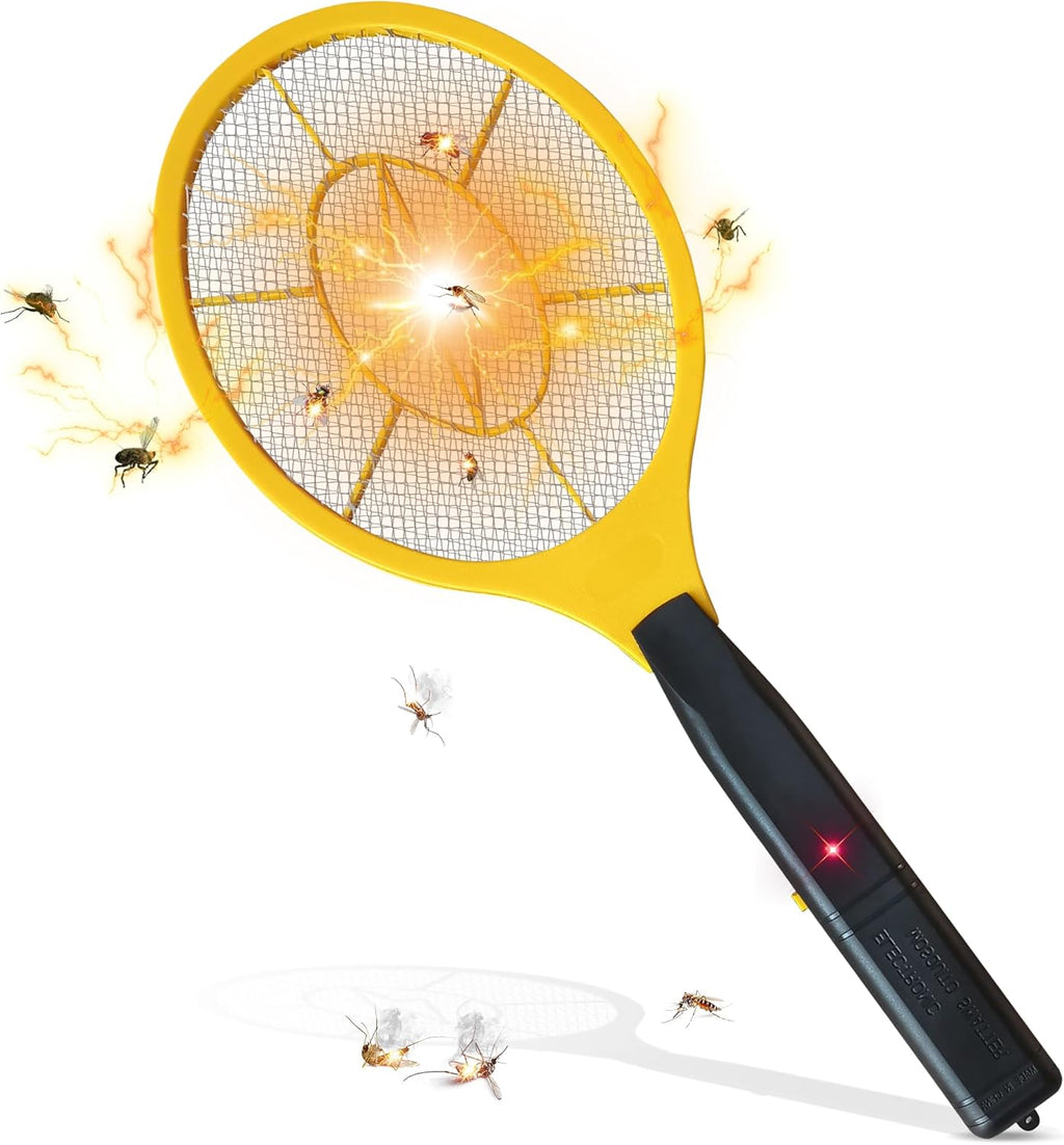 2 In 1 Electric Mosquito Killer With UV Light LED Lamp Summer Mosquito Trap Racket Anti Insect Bug Zapper(Cell Operated)