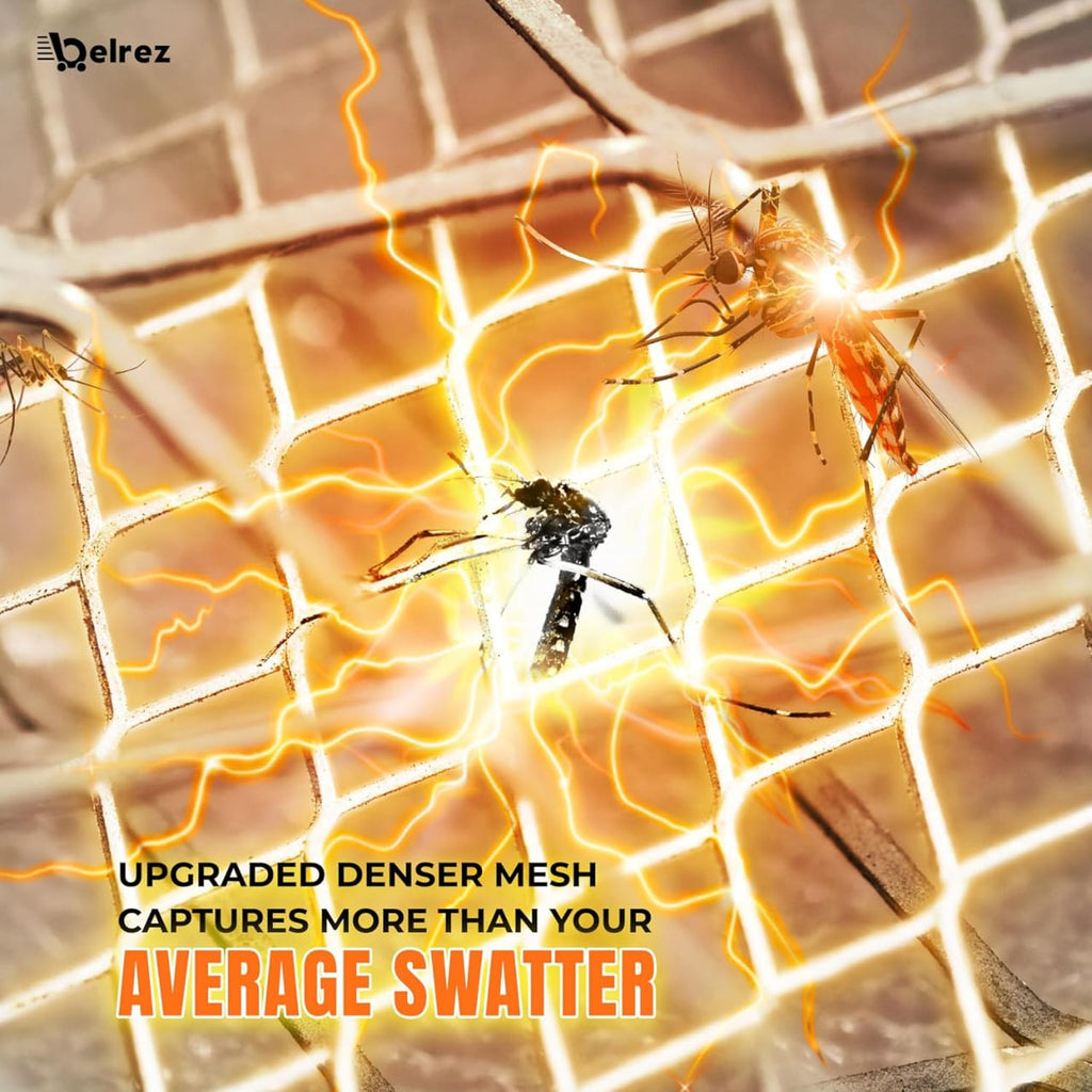 2 In 1 Electric Mosquito Killer With UV Light LED Lamp Summer Mosquito Trap Racket Anti Insect Bug Zapper(Cell Operated)