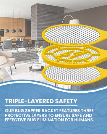 2 In 1 Electric Mosquito Killer With UV Light LED Lamp Summer Mosquito Trap Racket Anti Insect Bug Zapper(Cell Operated)